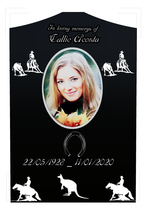 Memorial Laser-Etched Black Granite Headstone design preview