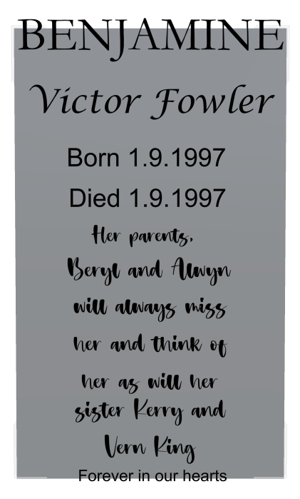 Brother Memorial Stainless Steel Plaque design preview