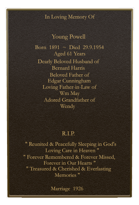 Husband Memorial Bronze Plaque design preview