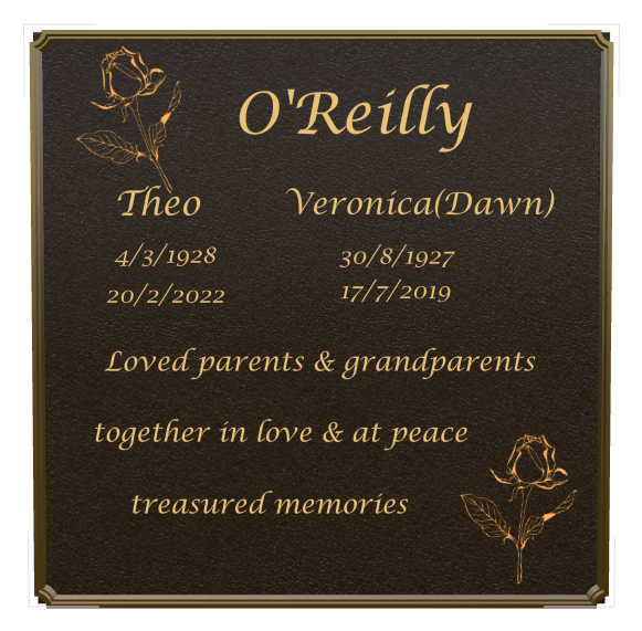 In Loving Memory Bronze Plaque design preview