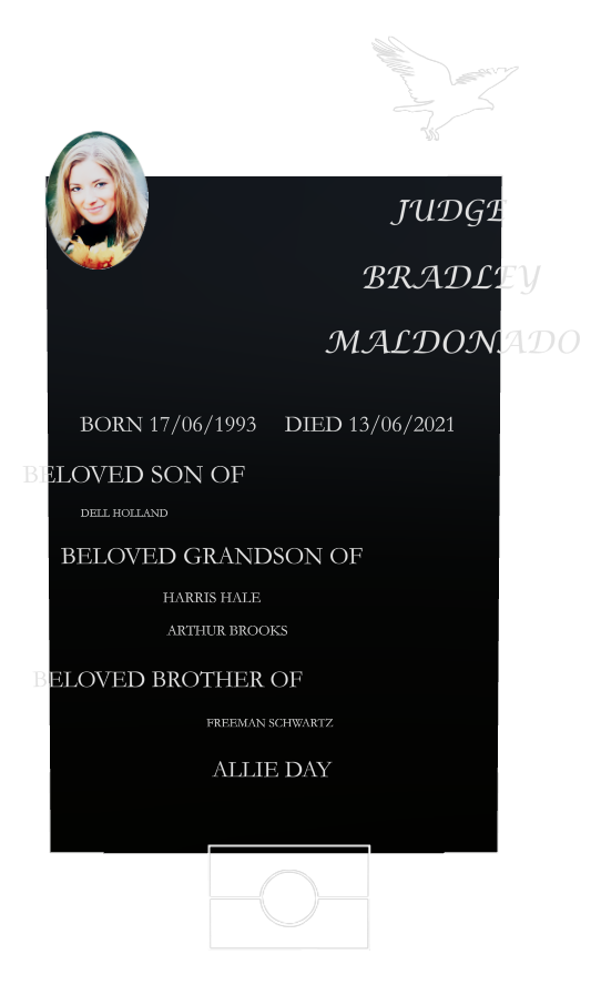 Son Memorial Laser-Etched Colour Plaque design preview