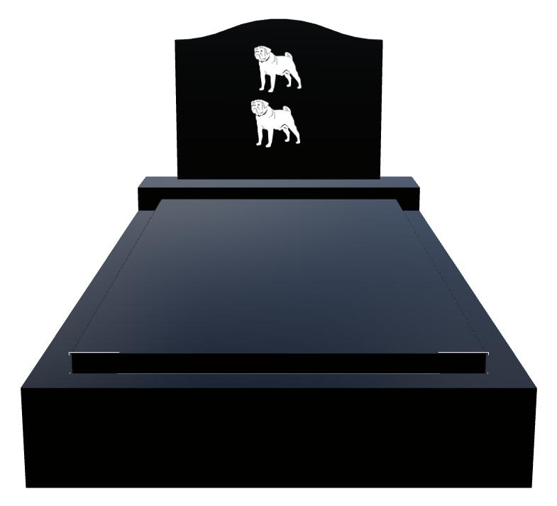 Memorial Laser-Etched Black Granite Monument design preview