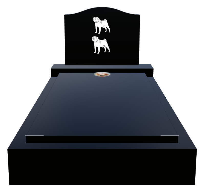 Butterfly Memorial Laser-Etched Black Granite Monument design preview