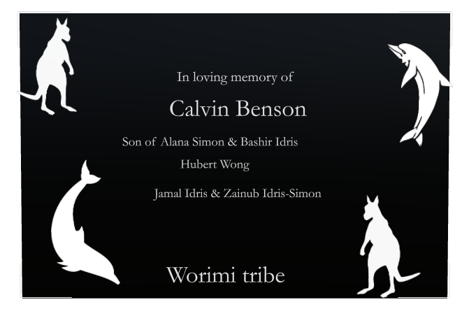 Son Memorial Laser-Etched Colour Plaque design preview