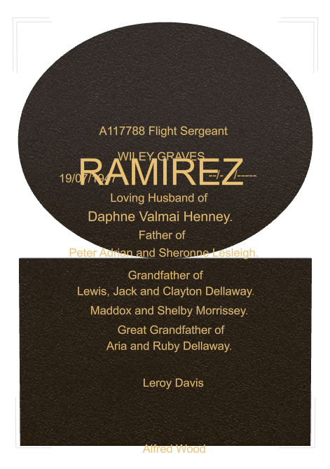 Husband Memorial Bronze Plaque design preview