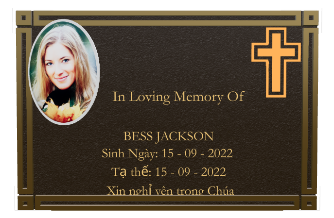 Religious Memorial Bronze Plaque design preview