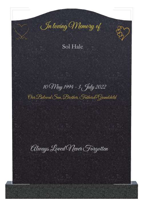 Father Memorial Traditional Engraved Headstone design preview