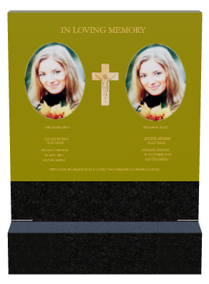 Religious Memorial Bronze Plaque design preview