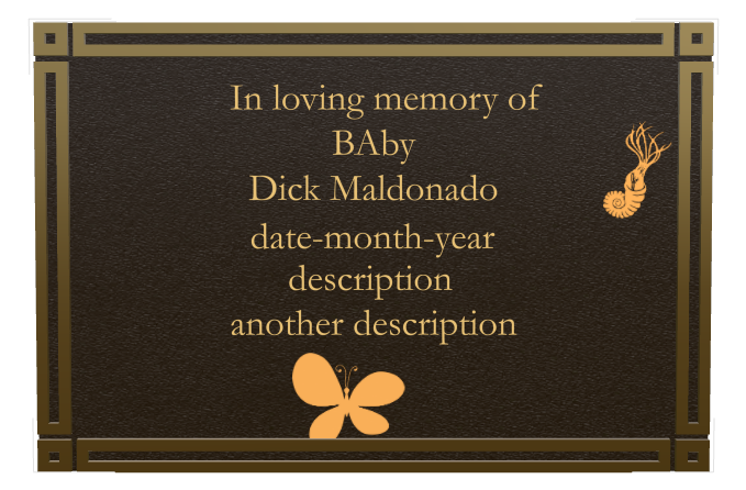 Baby Memorial Bronze Plaque design preview