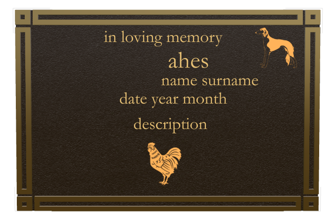 In Loving Memory Bronze Plaque design preview