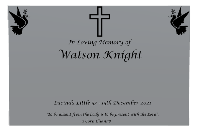 Biblical Memorial Stainless Steel Plaque design preview
