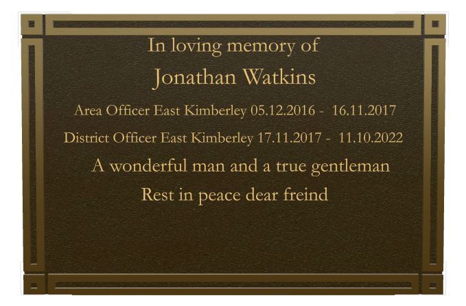 Service Memorial Bronze Plaque design preview