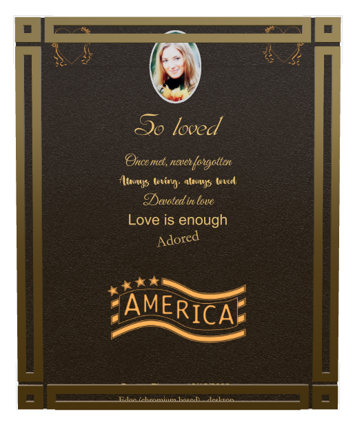 Memorial Bronze Plaque design preview