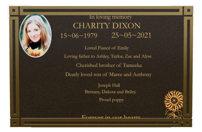 Biblical Memorial Bronze Plaque design preview