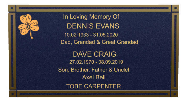 Father Memorial Bronze Plaque design preview