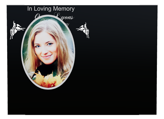 In Loving Memory Laser-Etched Colour Plaque design preview