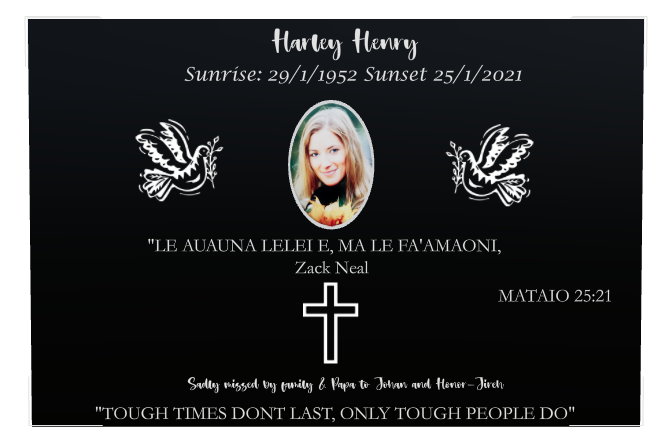 Father Memorial Laser-Etched Colour Plaque design preview