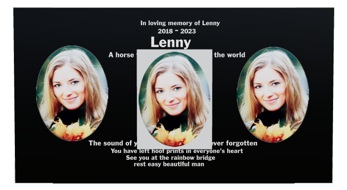 Pet Memorial Laser-Etched Colour Plaque design preview