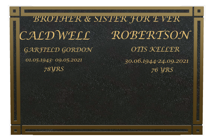 Brother Memorial Bronze Plaque design preview