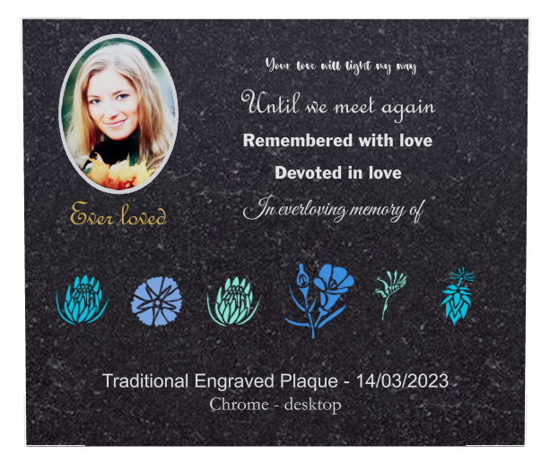 Memorial Traditional Engraved Plaque design preview