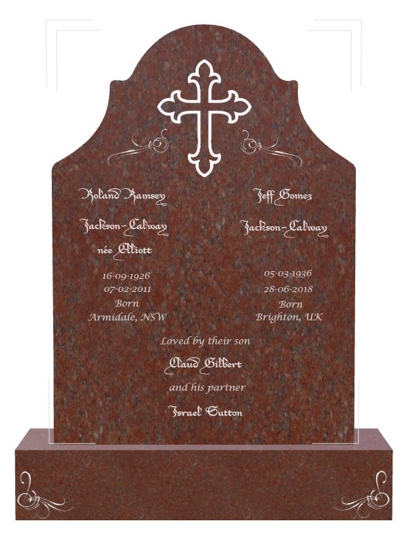 Son Memorial Traditional Engraved Headstone design preview
