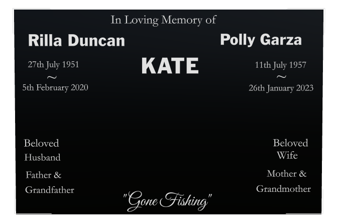 Mother Memorial Laser-Etched Colour Plaque design preview