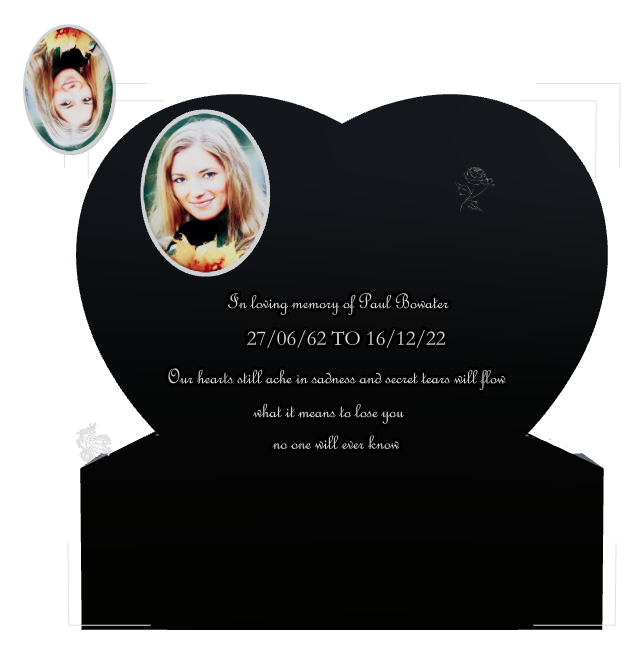 Religious Memorial Laser-Etched Black Granite Headstone design preview