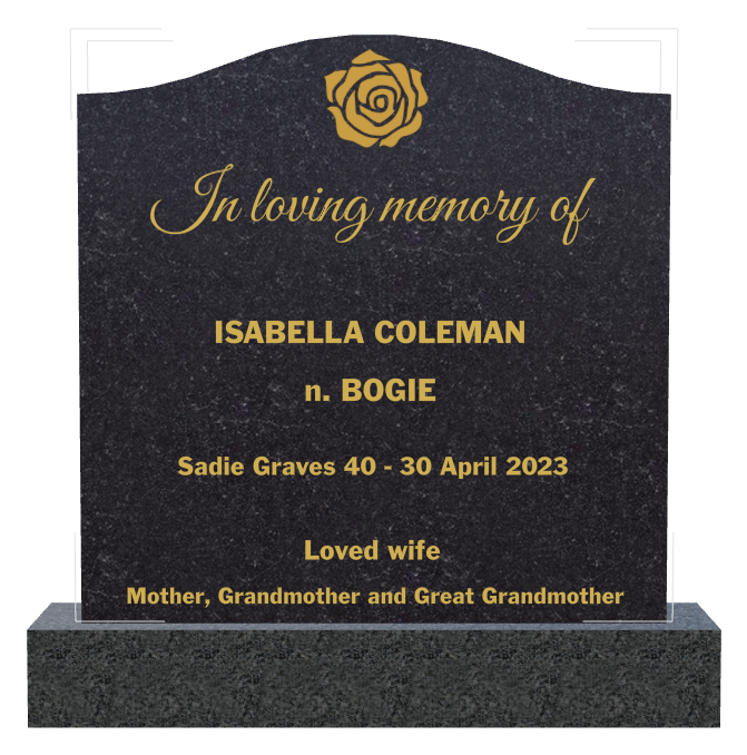 Mother Memorial Traditional Engraved Headstone design preview