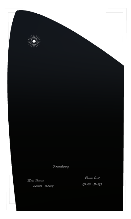 Commemorative Laser-Etched Black Granite Headstone design preview