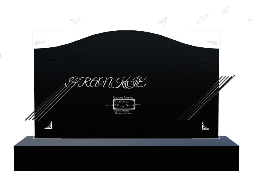Religious Memorial Laser-Etched Black Granite Headstone design preview