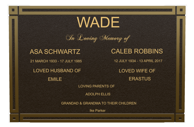Father Memorial Bronze Plaque design preview