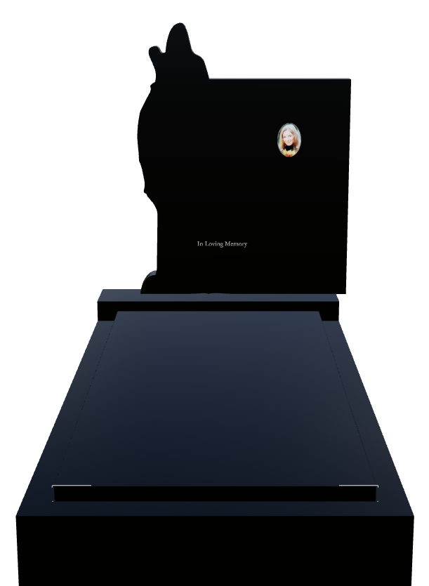 In Loving Memory Laser-Etched Black Granite Monument design preview
