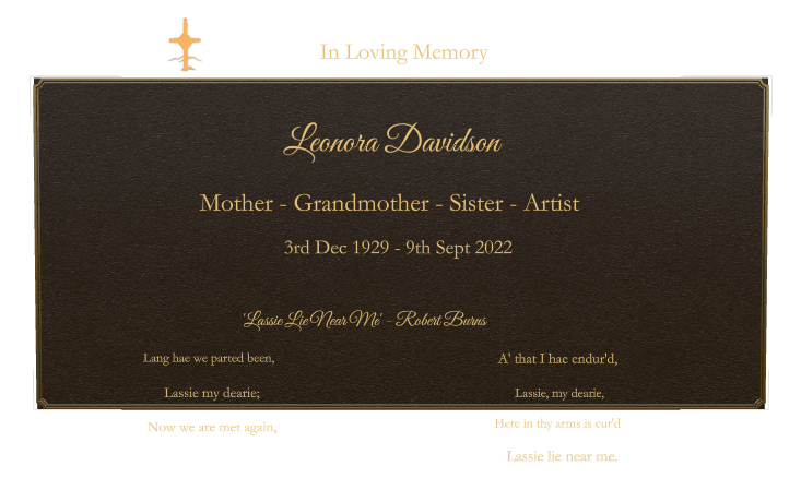Mother Memorial Bronze Plaque design preview