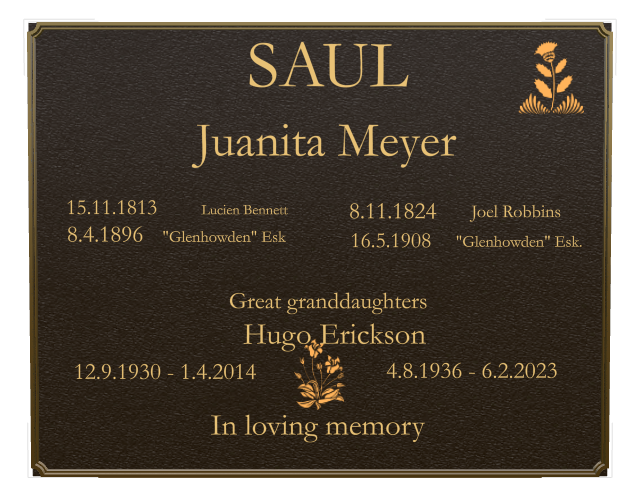 Floral Memorial Bronze Plaque design preview