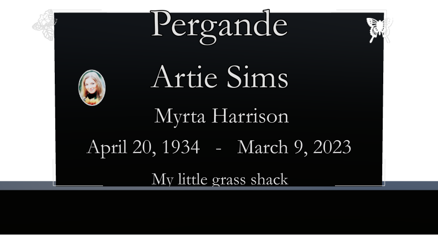 Mother Memorial Laser-Etched Black Granite Headstone design preview