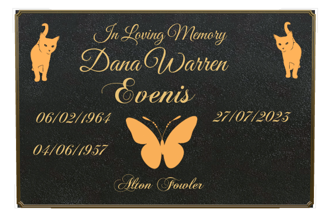 In Loving Memory Bronze Plaque design preview