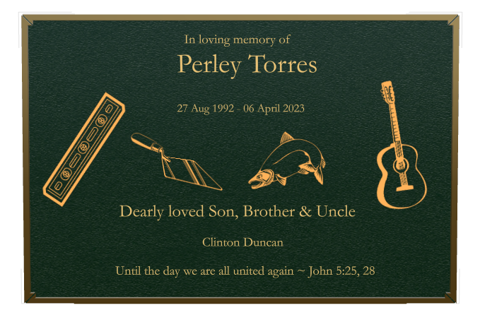 Biblical Memorial Bronze Plaque design preview