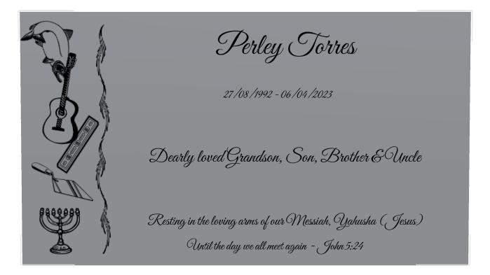 Biblical Memorial Stainless Steel Plaque design preview