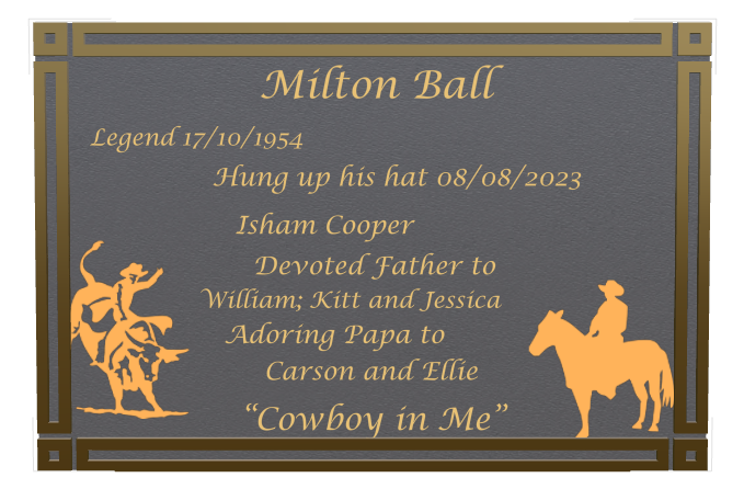 Husband Memorial Bronze Plaque design preview