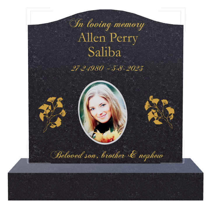 Son Memorial Traditional Engraved Headstone design preview
