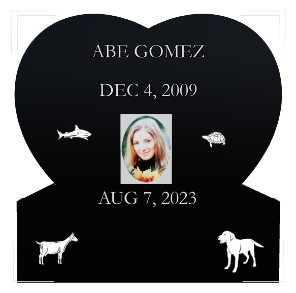 Memorial Laser-Etched Black Granite Headstone design preview