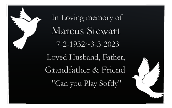 Father Memorial Laser-Etched Colour Plaque design preview