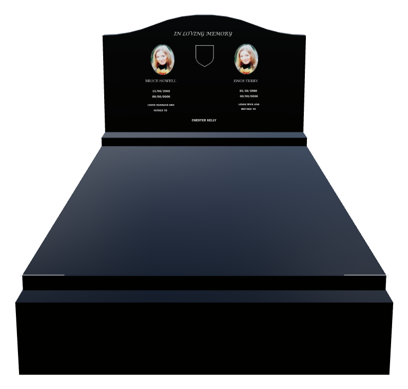 Biblical Memorial Laser-Etched Black Granite Monument design preview
