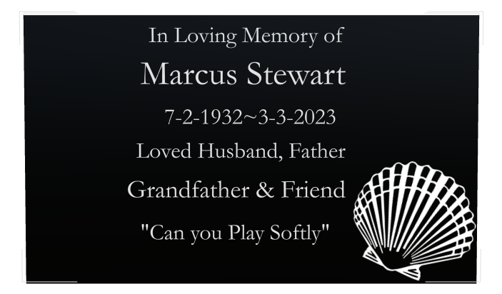 Father Memorial Laser-Etched Colour Plaque design preview