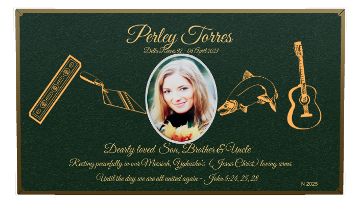 Biblical Memorial Bronze Plaque design preview