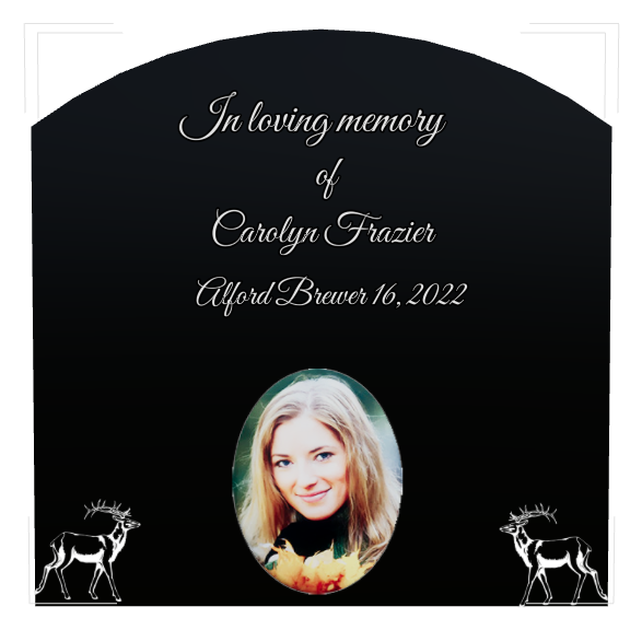 In Loving Memory Laser-Etched Black Granite Headstone design preview