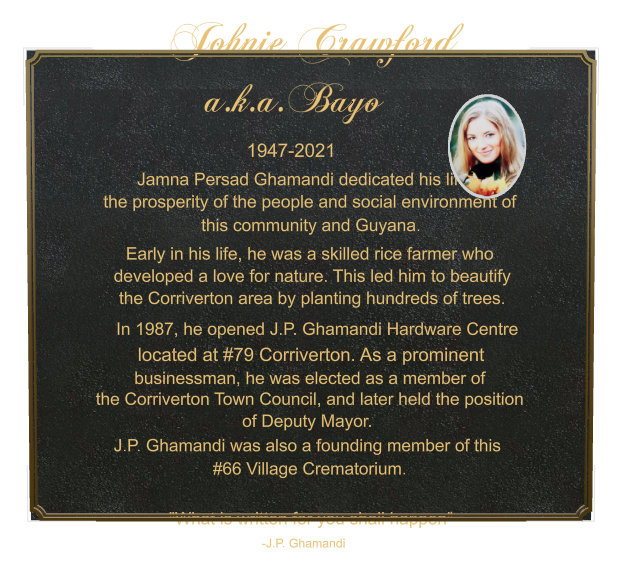 Memorial Bronze Plaque design preview