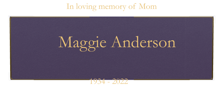 Mother Memorial Bronze Plaque design preview