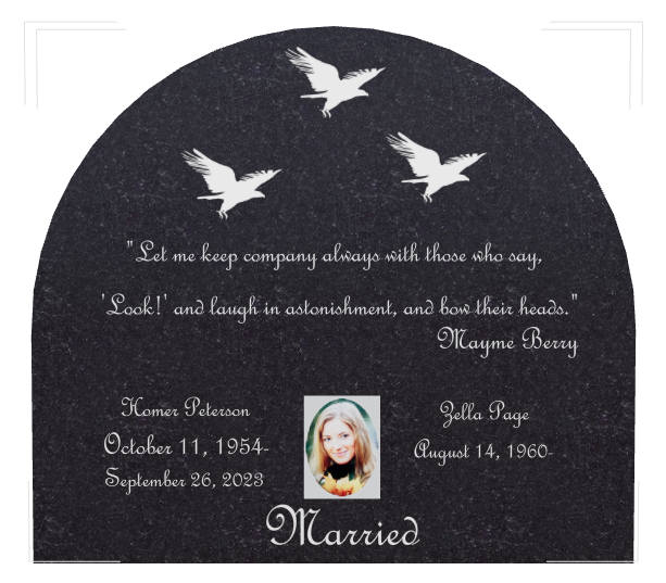 Memorial Traditional Engraved Headstone design preview