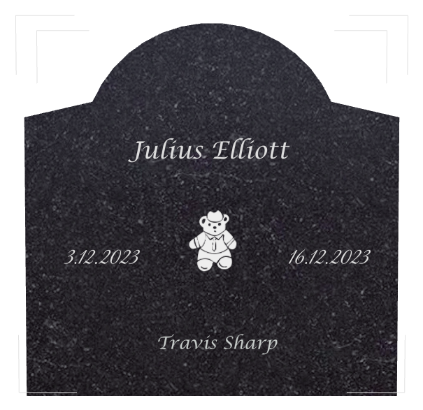 Son Memorial Traditional Engraved Headstone design preview